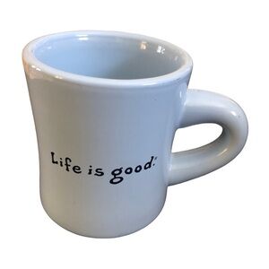 Life is Good Monkey Coffee Mug By Good Time Light Blue Heavy Duty
